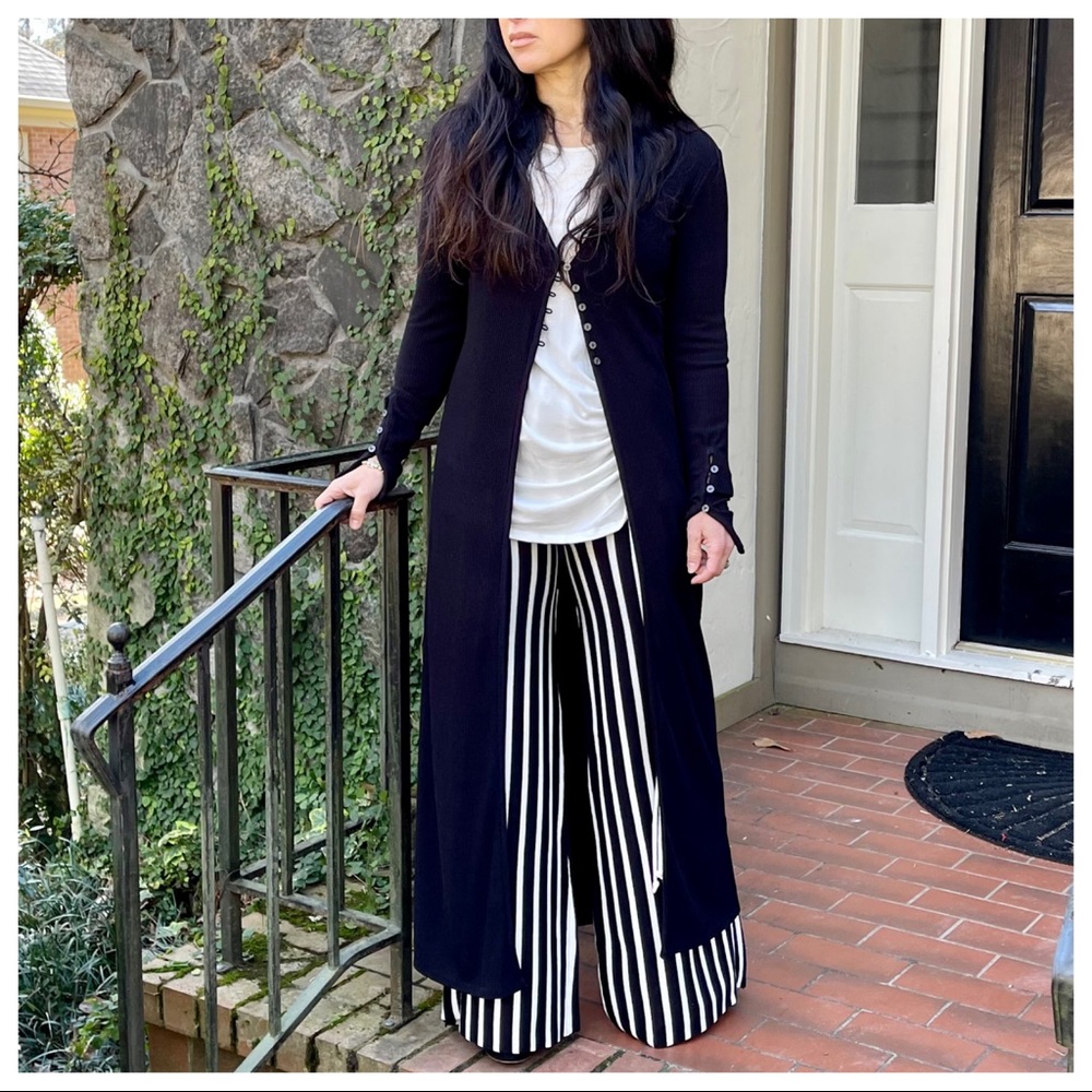 Fabulous viscose blend wide leg striped pants - Picture 11 of 11